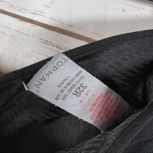 🎇TOP Man Black Skinny Cropped Trousers Size 32 - Picture 12 of 13